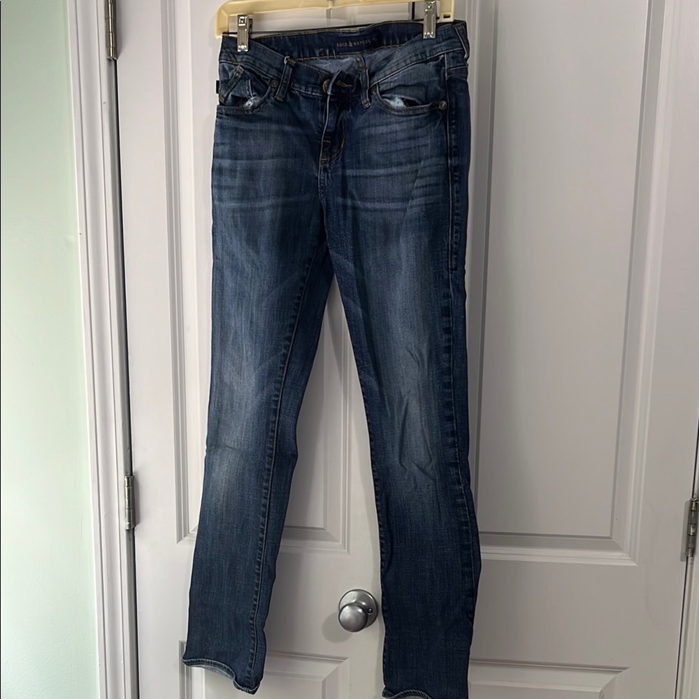Rock & Republic Kasandra Boot Cut Jeans with silver studding SZ 8